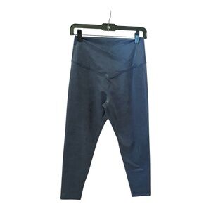 Offline by Aerie Leggings, Size L, Metallic Crackle Dk. Blue, High Waist.